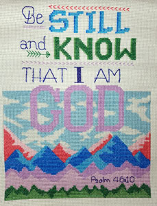 Be Still And Know stitched by Jane Lecher